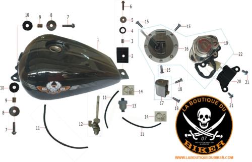 VASTRO RAPTOR 125...RESERVOIR VASTRO...N°12	SPORTSTERFIG10-12	 ROBINET CARBURANT