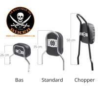 SISSY BAR LEONART / REGAL RAPTOR SPYDER...HAUTEUR 50cm AVEC PORTE PAQUET...SP968CH CHROME  #LABOUTIQUEDUBIKER