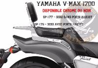 SISSY BAR YAMAHA V-MAX 1700 AVEC PORTE PAQUET NOIR...SP1176NE HAUTEUR 35cm #LABOUTIQUEDUBIKER