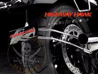 PLAQUE LATERALE UNIVERSEL POUR AXE 20mm...CHROME...H59-0400 Highway Hawk rear tire license plate holder chrome