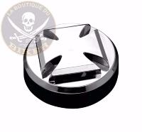 CACHE KLAXON 88mm CHROME GOTHIC...H69-133 Highway Hawk Horn Cover "Gothic" in chrome for 82 mm and 89 mm diameter