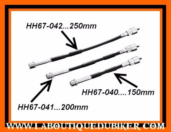 CABLE DE COMPTEUR EXTENSION +200mm...H67-041 Highway Hawk Speedo Extensions 20 cm for original Speedos...LA BOUTIQUE DU BIKER