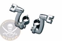 EXTENTION DE CALE-PIEDS AVEC COLLIER 31.8mm CHROME....K7986 KURYAKYN MOUNT LONGHORN 1.25 CLAMP 16240229 / 7986...LA BOUTIQUE DU BIKER