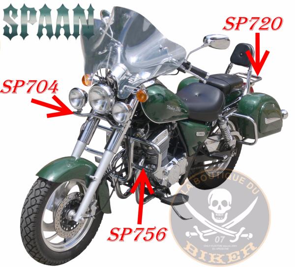 BARRE DE PROTECTION MOTEUR MONKEY KX 250-2 ...SP756 SPAAN-LA BOUTIQUE DU BIKER