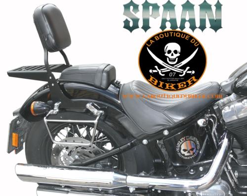 SISSI-BAR HD SOFTAIL FLS SLIM 2012-2017...HAUTEUR 35cm AVEC PORTE PAQUET...SP1037NE NOIR...LABOUTIQUEDUBIKER