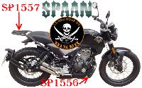 SUPPORT SACOCHE SANS LE PORTE PAQUET RIEJU CENTURY...SP1558NE NOIR...LA BOUTIQUE DU BIKER