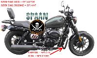 SISSI-BAR HYOSUNG 125 AQUILA BOBBER...35cm AVEC PORTE PAQUET NOIR ...SP1497NE #LABOUTIQUEDUBIKER