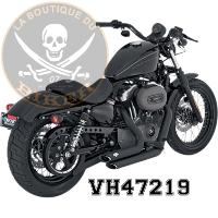 PARE CHALEUR NOIR ARRIERE POUR POTS HARLEY XL 2004-2013 VANCE & HINES EXHAUST SYSTEM SHORTSHOTS STAGGERED NOIR...VANCE & HINES EXHAUST REAR SHIELD 18600760 / D393HP-R