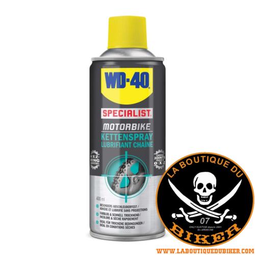 BOMBE LUBRIFIANT POUR CHAINE...PE36050056 WD-40 MOTORBIKE CHAIN LUBE 400 ML 36050056 / 56786...LA BOUTIQUE DU BIKER