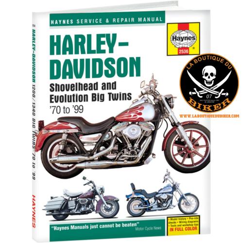 MANUEL D'UTILISATION EN ANGLAIS HD EVOLUTION / BIG TWIN / SHOVELHEAD 1970-1999...PE42010072 HAYNES MANUAL HD BIG TWINS 70-99  #LABOUTIQUEDUBIKER