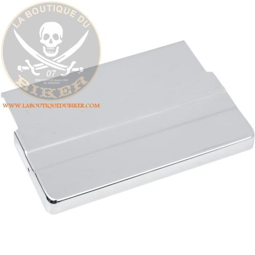 CACHE BATTERIE CHROME HARLEY FL 1970-1984...DRAG SPECIALTIES BATTERY TOP CVR 65-84FLH DS324116 / 13109 OEM #66370-65