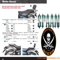 SISSI-BAR MOTO GUZZI NEVADA CLASSIC 750...AVEC PORTE PAQUET CHROME...SP1018 HAUTEUR 35CM