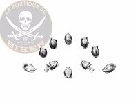 BOULON OBUS à AILETTE CHROME...L'UNITé...H03-100 Highway Hawk Nut "Bullet winged" M6...LA BOUTIQUE DU BIKER