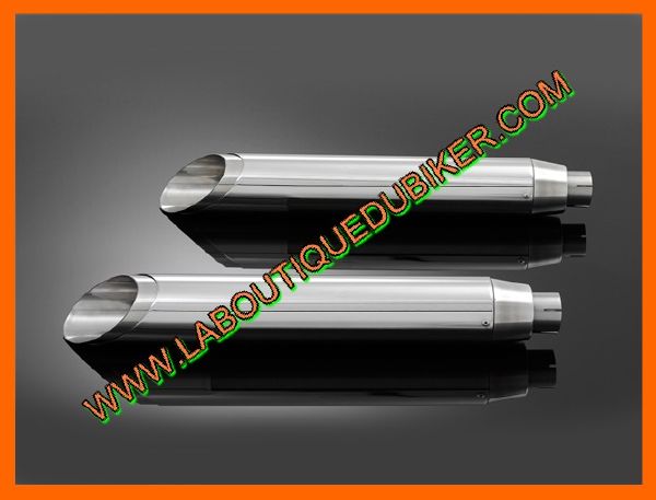 POTS HARLEY HOMOLOGUES FXD SUPER GLIDE '06 - UP ...H657-1900 CHROME Highway Hawk Exhaust set slip-on system "Slash cut" chrome for Harley-Davidson - FXDB/I - FXDC