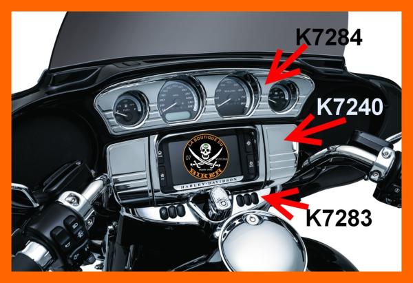 CACHE SWITCH PANEL ACCENT TOURING / HD TRIKE 2014-2023...K7283...SWITCH PANEL ACCENT CHROME 22020197 / 7283