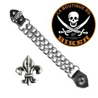 EXTENTION FERMETURE POUR GILET...MCS550671 FLEUR DE LIS VEST EXTENDER....LA BOUTIQUE DU BIKER