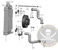 SYSTEME de REFROIDISSEMENT des 125 et 350 N°01 REGAL125M16-1	 RADIATEUR