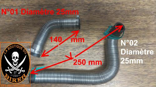 SYSTEME de REFROIDISSEMENT des 125 et 350 N°02 DURITE RADIATEUR DAYTONA / SPYDER / BOBBER 125 et 350