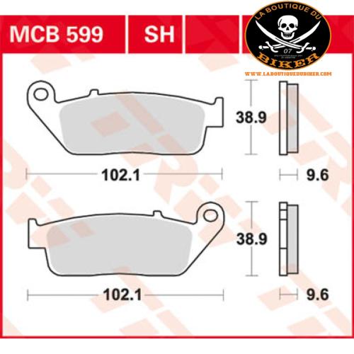 PLAQUETTES DE FREIN DAELIM AVANT...PE17220467 TRW BRAKE PAD ALLROUND ORGANIC STANDARD MCB599 #LABOUTIQUEDUBIKER