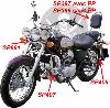 SUPPORTS SACOCHES HONDA VT125 SHADOW...KLICKFIX...SP1050 SPAAN-LA BOUTIQUE DU BIKER