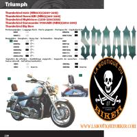 SISSY BAR TRIUMPH 1600 / 1700 THUNDERBIRD...HAUTEUR 50cm SANS PORTE PAQUET...SP891CH CHROME... LABOUTIQUEDUBIKER