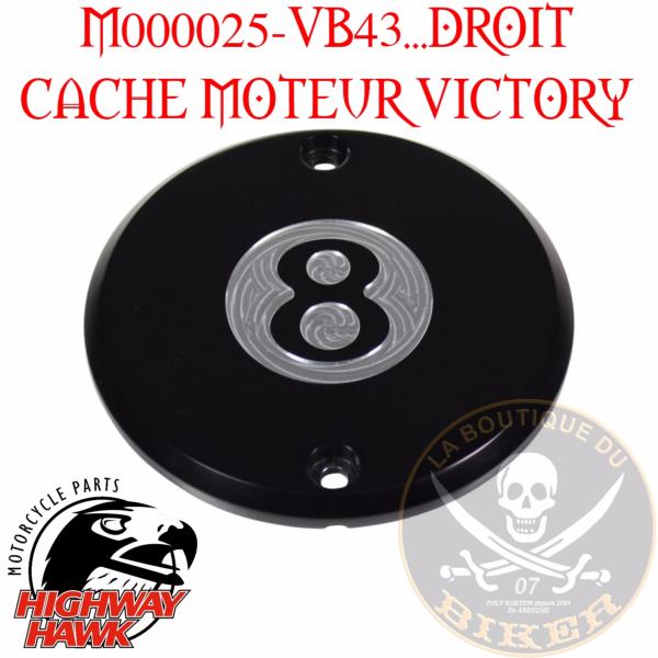 CACHE MOTEUR VICTORY DROIT...Highway Hawk engine cover "8-Ball" for Victory right (1 piece)  #M000025VB43