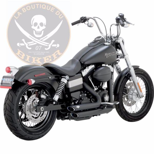 POTS HARLEY DYNA 2012-2014 VANCE & HINCES SHORTSHOTS STAGGERED NOIR...PE18001417 / VH47227  