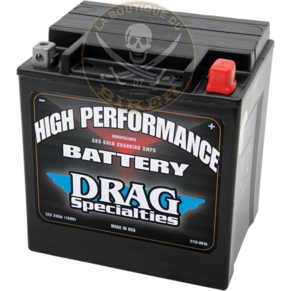 BATTERIE POUR HARLEY FLT/FLHT/FLHX/FLTR/FLHR 1997-2018...OEM NO HD 66010-97 A/C DRAG SPECIALTIES BATT DRAG SPEC YIX30L (EU 21130451 / DRSM7230L