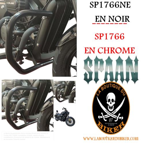 BARRE DE PROTECTION MOTEUR KEEWAY 125 V-CRUISE...SP1766NE NOIR... SPAAN-LABOUTIQUEDUBIKER