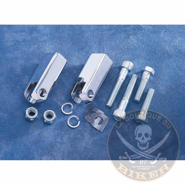 KIT DE MONTAGE CALE-PIEDS AR CHROME HD SPORTSTER 1983-2003...DRAG SPECIALTIES XL PAS FOOT PEG MT 83-03 DS252990 / A5241-BC-119