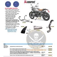 POTS BMW R NINE T AKRAPOVIC TUYAU DE LIAISON L-B12SO10...PE18120541...LA BOUTIQUE DU BIKER