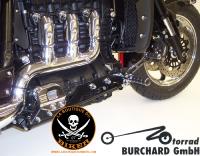 COMMANDES AVANCEES TRIUMPH ROCKET 3 AVEC ABS..MB01-7300GN Forward Controls Kit 11 cm - 19 cm - 27 cm forward for Triumph Rocket III with ABS ABE...LA BOUTIQUE DU BIKER