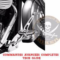 COMMANDES AVANCEES YAMAHA XVS1300 MIDNIGHT STAR...+19cm TECHGLIDE...H492-607 Highway Hawk Forward Controls Kit 19 cm forward "Tech Glide" for Yamaha XVS 1300 A Midnight Star with footpegs Chrome 