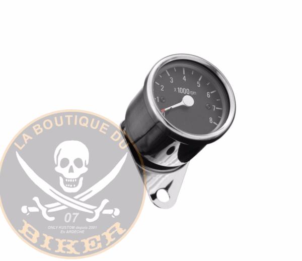 COMPTE-TOURS ELECTRONIQUE 60mm FOND NOIR..H67-119 Highway Hawk Tacho complete with mounting bracket - diameter 60 mm...LA BOUTIQUE DU BIKER