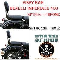 Sissy Bar BENELLI Imperiale 400...SP1864NE NOIR...LA BOUTIQUE DU BIKER