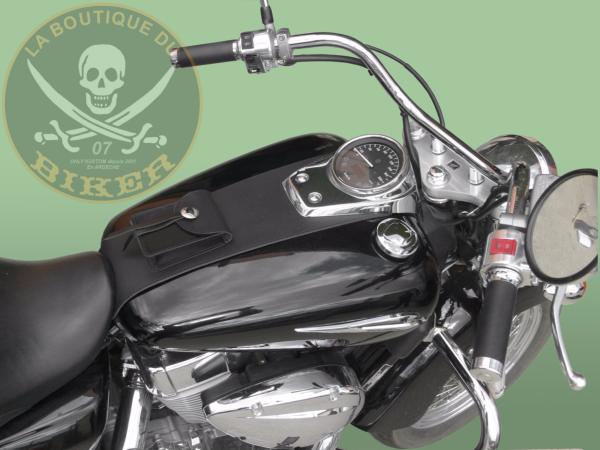 TANK-PANEL HONDA VT750 SHADOW C4 + C5 + C6 +C7 +C8 SHADOW CUIR AVEC POCHE....SP764