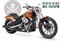 SISSI-BAR HD SOFTAIL FXSB BREAKOUT...HAUTEUR 35cm SANS PORTE PAQUET...SP1104NE NOIR 35cm...LA BOUTIQUE DU BIKER