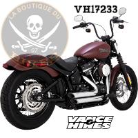 POTS HARLEY FXBB/FXLR/FXFB/FLSL/FLHC/FLDE/FLSB 2018-2023 VANCE & HINES 2-2 SHORTHOTS CHROME. 18002596 / 17333