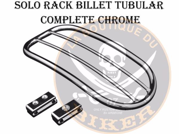 PORTE PAQUET HARLEY DAVIDSON SOLO RACK BILLET COMPLETE CHROME...H667-0131 Highway Hawk Solo Rack "Tubular" chrome - complete with mounting bracket for Harley-Davidson 
