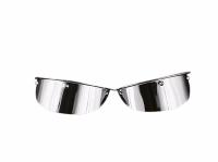 VISIERE 115mm LISSE POUR PHARE 115mm...H66-052 Highway Hawk Headlight Visor "Plate" in chrome for Spotlights with 115mm (4,5") diameter - (1 Pair)...LA BOUTIQUE DU BIKER