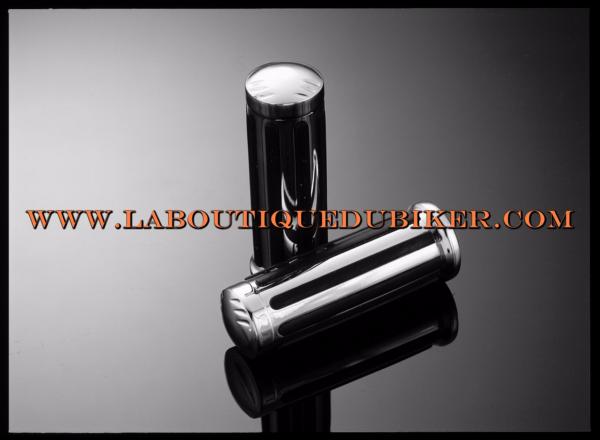 POIGNEES POUR GUIDON DE 22 ..TYPE " LEGEND "...H45-0142...Highway Hawk Handgrips "Legend" for 7/8" (22 mm) handlebars without throttle assembly - without removable end-caps