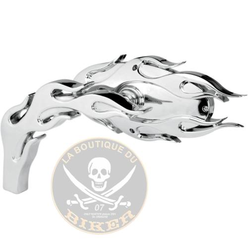 RETROVISEUR HARLEY CHROME ARLEN NESS FLAMED CHROME GAUCHE...PE06400591 ARLEN NESS MIRROR FLAMED MICRO CHROME LEFT 13-070