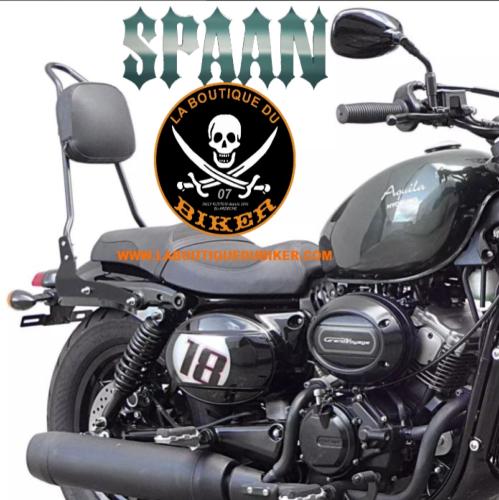 SISSI-BAR HYOSUNG 125 AQUILA BOBBER SANS PORTE PAQUET...SP1498CH CHROME HAUTEUR 50CM  #LABOUTIQUEDUBIKER