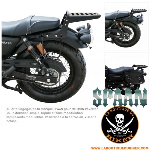 PORTE PAQUET MOTRON REVOLVER 125...SPECIAL TOP-CASE CHROME...SP1782TC SPAAN LA BOUTIQUE DU BIKER 