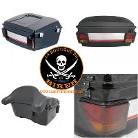 TOP CASE 70 Litres VR01-007...Top Case 70 Litres Noir BRILLANT Catadioptre Rouge SPAAN-LA BOUTIQUE DU BIKER