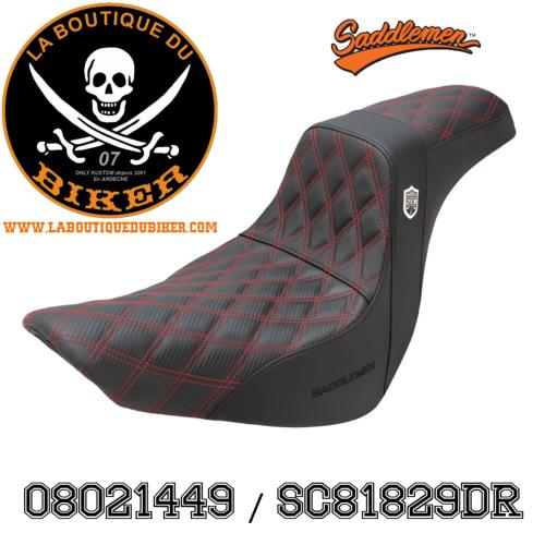 SELLE HD SOFTAIL A PARTIR 2018 #FLSB #FXLR #FXLRS #FXLRST SADDLEMEN GEL...PE08021449 SADDLEMEN SEAT SDC PERF GRIP RED ST 08021449 / SC81829DR