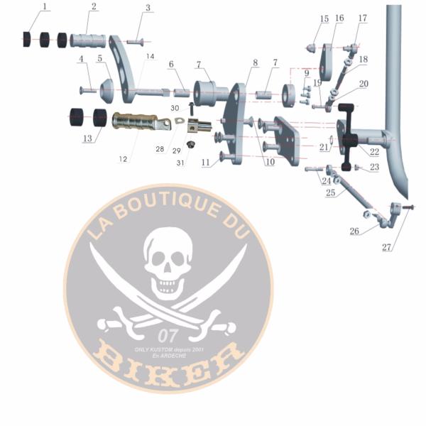 SELECTEUR DAYTONA  / BOBBER / SPYDER N°03 VIS M8X25