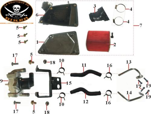 VASTRO RAPTOR 125...CIRCUIT D'AIR N°02	SPORTSTERFIG15-2	 ELEMENT FILTRANT