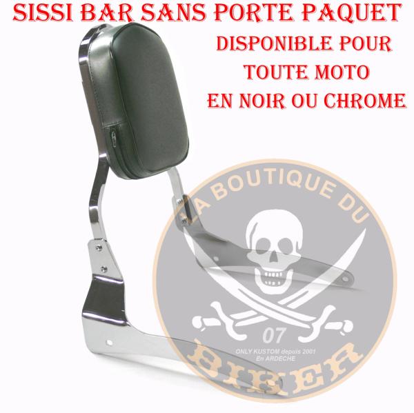 SISSI-BAR SUZUKI VL800 VOLUSIA / C800 B INTRUDER / M800 INTRUDER JUSQUA 2005-2010...HAUTEUR 35cm SANS PORTE PAQUET...SP449NE NOIR...LA BOUTIQUE DU BIKER